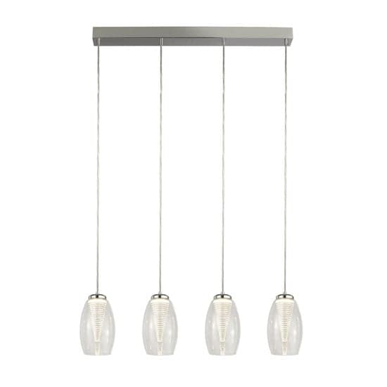 Cyclone Wall Hung Bar 4 Pendant Light In Chrome With Clear Glass_1
