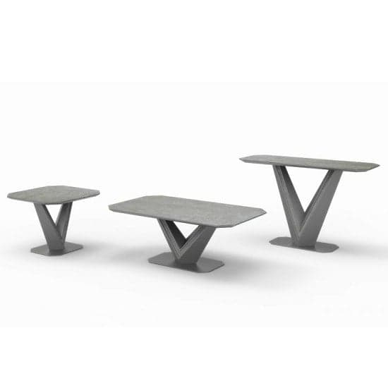 Bacton Coffee Table In Grey Matt And Ceramic With Steel Frame_2