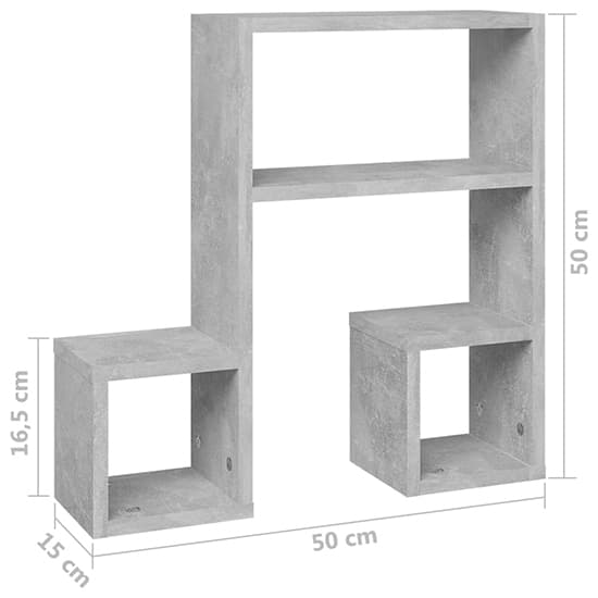 Dacre Set Of 2 Wooden Wall Shelf In Concrete Effect_5