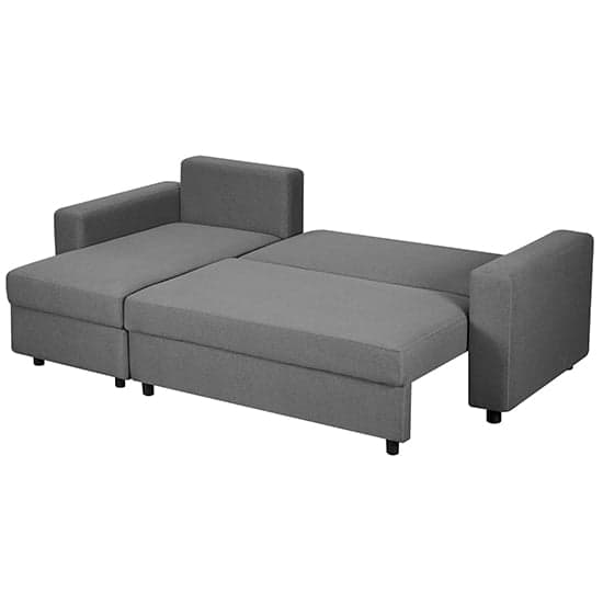 Dagmar Chenille Fabric Corner Sofa Bed With Storage In Dark Grey_7