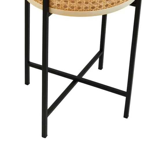 Daire Wooden Plant Stand Large With Cross Legs In Black_4