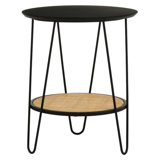 Daire Wooden Side Table With Black Hairpin Metal Legs_2
