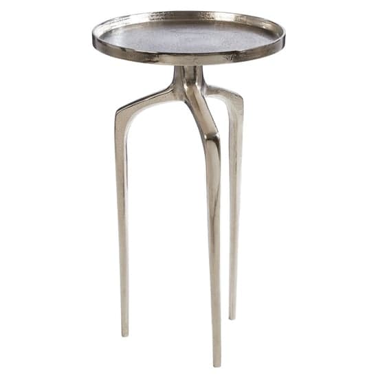 Dairen Aluminium Side Table In Rough Nickel_2