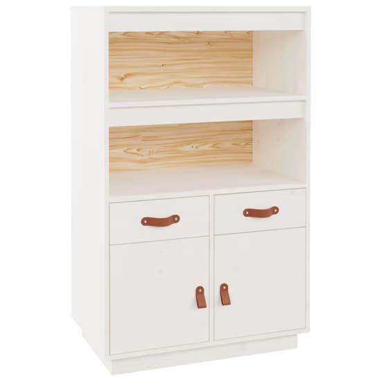 Dallas Pinewood Sideboard With 2 Doors 2 Drawers In White_3