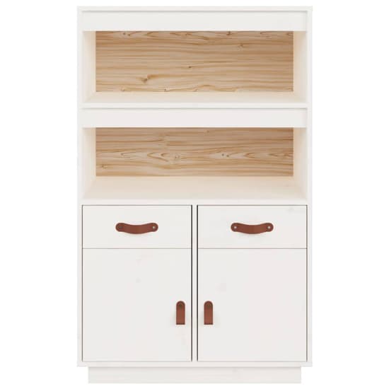Dallas Pinewood Sideboard With 2 Doors 2 Drawers In White_4