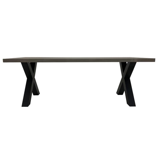 Dallas Rectangular 2200mm Wooden Dining Table In Grey_2