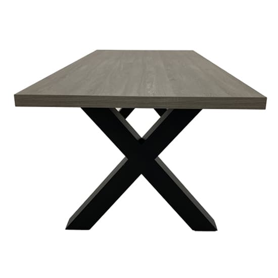 Dallas Rectangular 2200mm Wooden Dining Table In Grey_3