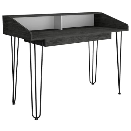 Dunster Wooden Laptop Desk In Carbon Grey And White_2