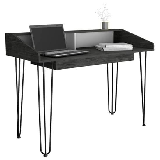 Dunster Wooden Laptop Desk In Carbon Grey And White_1