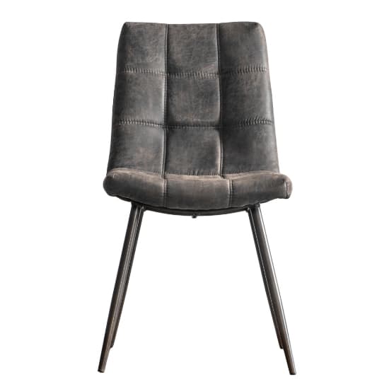 Danbury Grey Faux Leather Dining Chairs In Pair_3