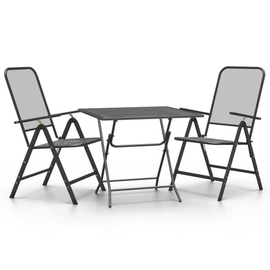 Dania Large Square Metal Mesh 3 Piece Dining Set In Anthracite_2