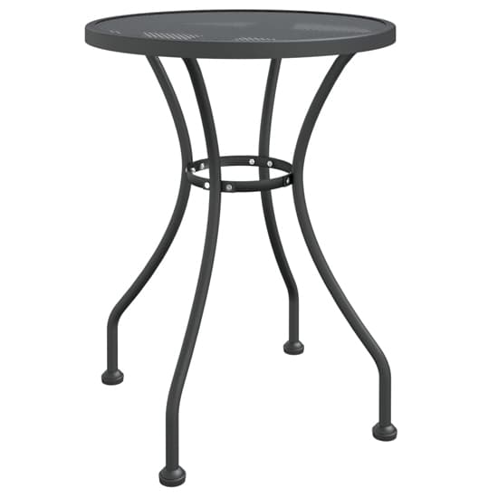 Dania Small Round Metal Mesh 3 Piece Dining Set In Anthracite_3