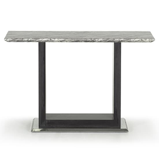 Daniela Marble Console Table With High Gloss Base In Grey_2