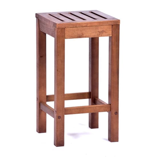 Danil Commercial Hardwood Bar Table Square And 4 Bar Stools_4