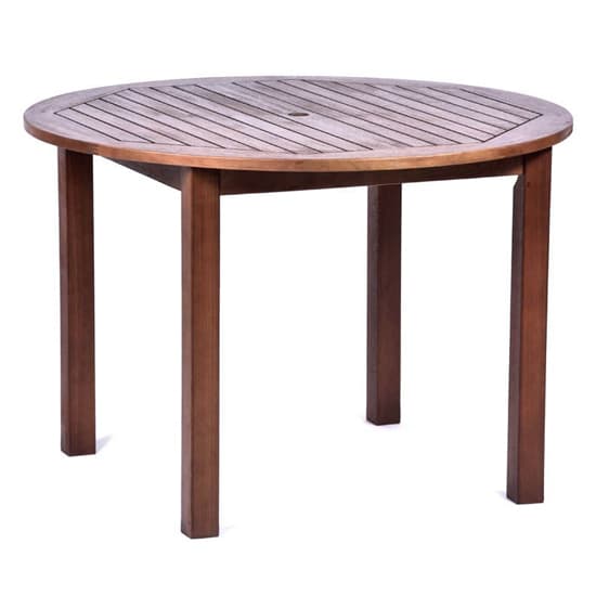 Danil Hardwood Dining Table Round And 4 Armchairs_3
