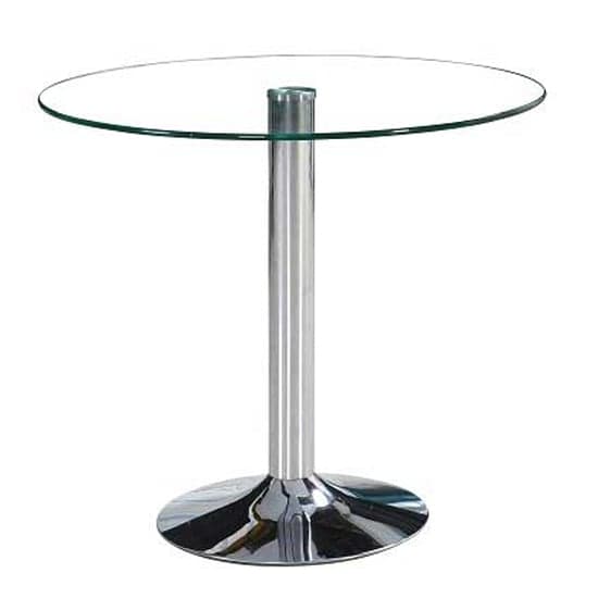 Dante Clear Glass Dining Table With 2 Opal Black Chairs_2