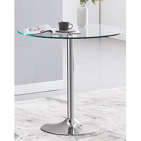 Dante Clear Glass Dining Table With 4 Darcy Grey Chairs_3