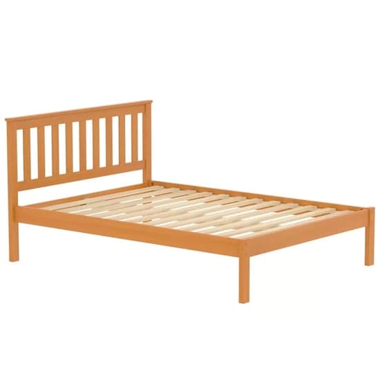 Danvers Wooden Low End King Size Bed In Antique Pine_3