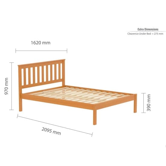 Danvers Wooden Low End King Size Bed In Antique Pine_7