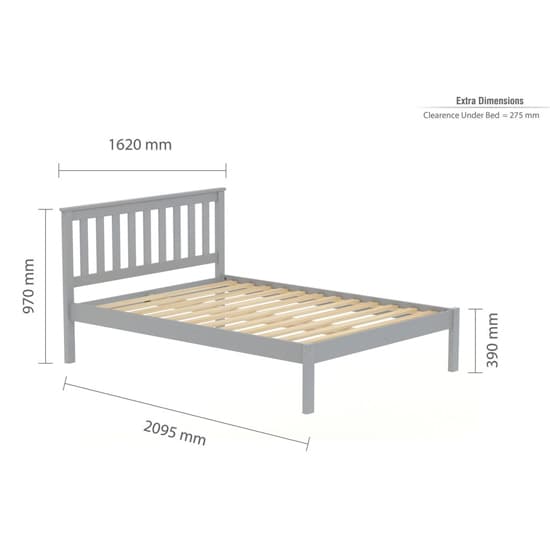 Danvers Wooden Low End King Size Bed In Grey_7
