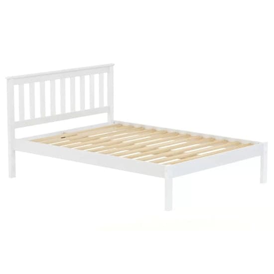 Danvers Wooden Low End King Size Bed In White_3