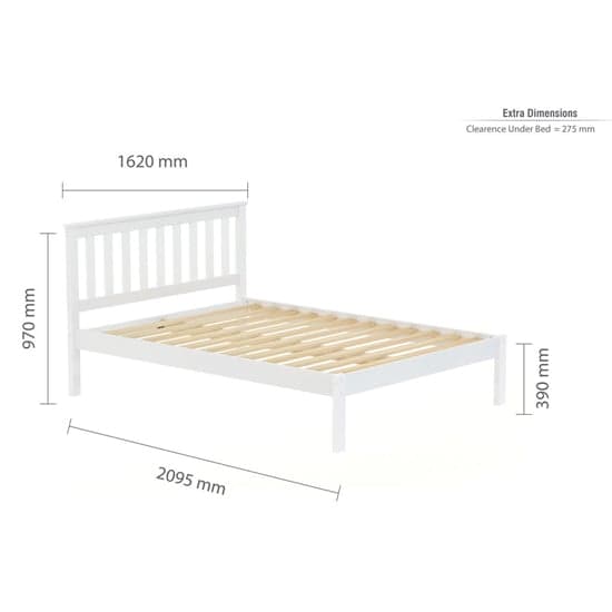 Danvers Wooden Low End King Size Bed In White_7