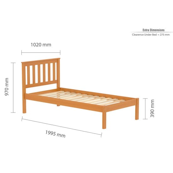 Danvers Wooden Low End Single Bed In Antique Pine_7