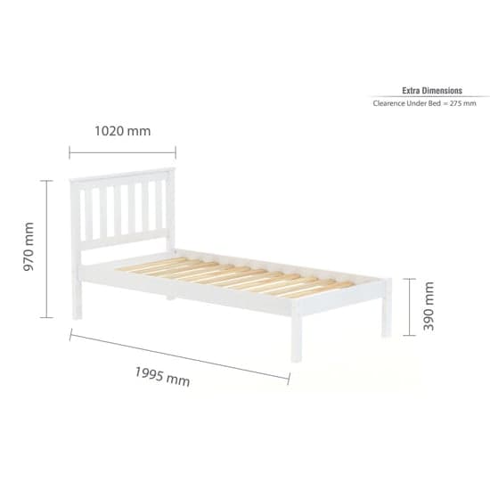 Danvers Wooden Low End Single Bed In White_7