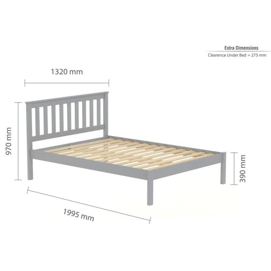 Danvers Wooden Low End Small Double Bed In Grey_7