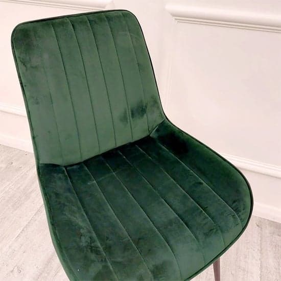 Danville Emerald Green Velvet Dining Chairs In Pair_2