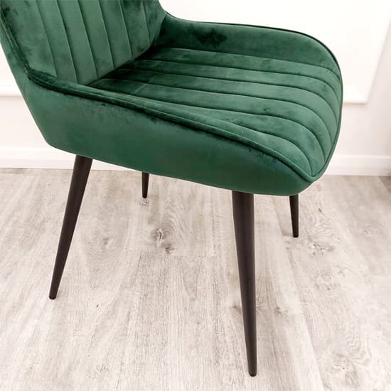 Danville Emerald Green Velvet Dining Chairs In Pair_3