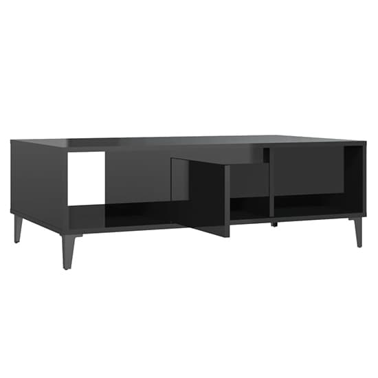 Danya Rectangular High Gloss Coffee Table In Black Furniture in Fashion