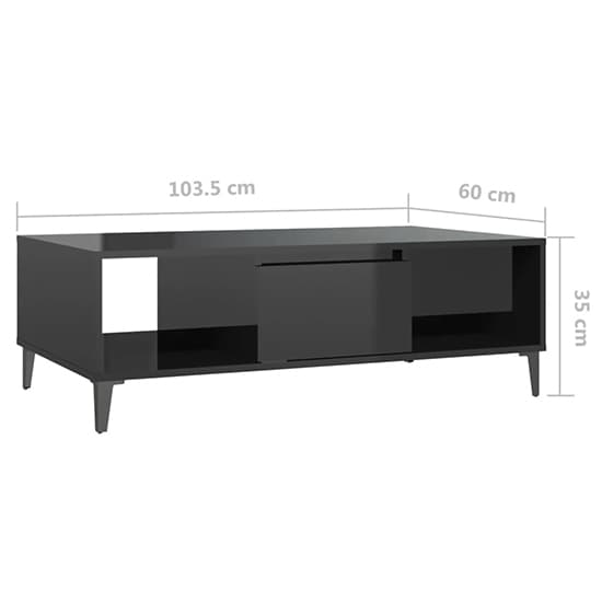 Danya Rectangular High Gloss Coffee Table In Black_5