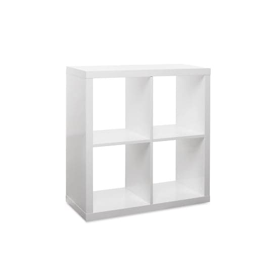 Darby Modern Shelving Unit Square In White High Gloss_2