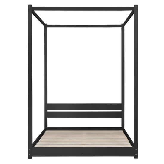 Darian Four Poster Wooden Double Bed In Black_5