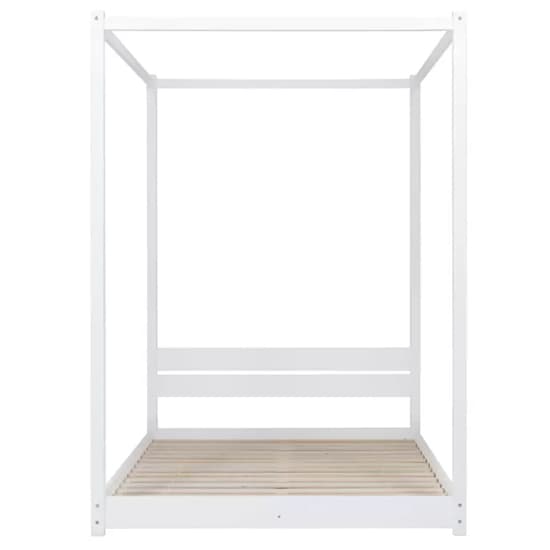 Darian Four Poster Wooden King Size Bed In White_5