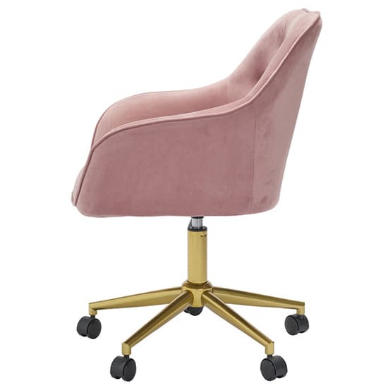 Darian Velvet Home And Office Chair In Pink Furniture in Fashion