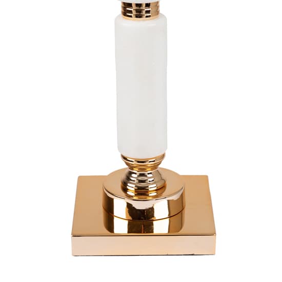 Darien Black Shade Table Lamp With White Marble Base_6