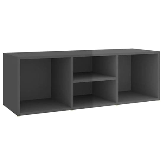 Darion High Gloss Shoe Storage Bench With 4 Shelves In Grey_2
