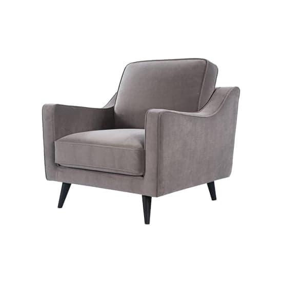Darius Velvet 1 Seater Sofa In Stone Grey_2