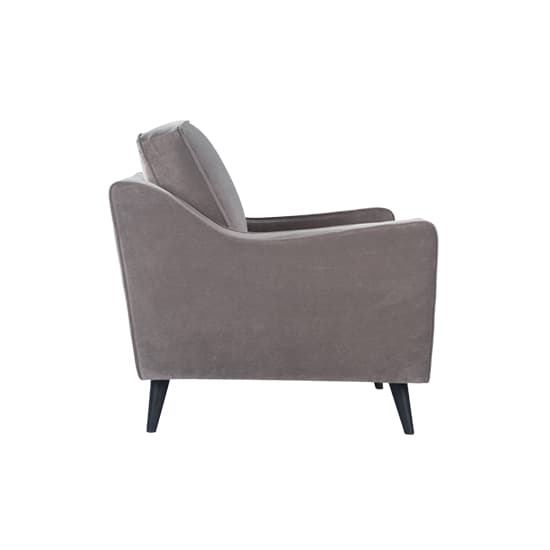 Darius Velvet 1 Seater Sofa In Stone Grey_3