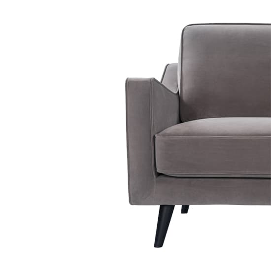 Darius Velvet 1 Seater Sofa In Stone Grey_5