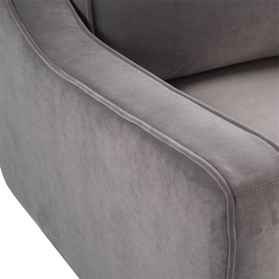 Darius Velvet 1 Seater Sofa In Stone Grey_6