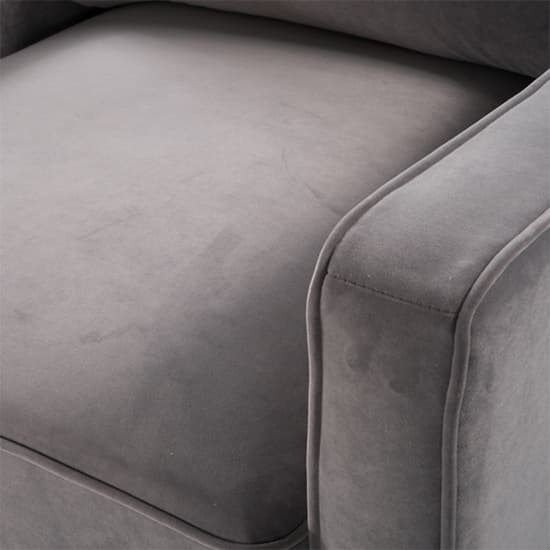 Darius Velvet 1 Seater Sofa In Stone Grey_7