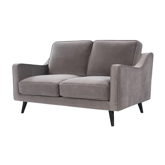 Darius Velvet 2 Seater Sofa In Stone Grey_2