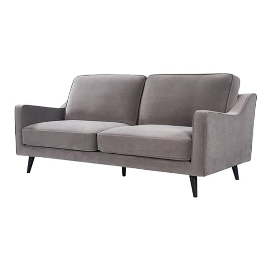 Darius Velvet 2.5 Seater Sofa In Stone Grey_2