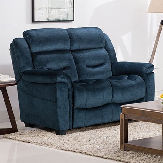 Darley Upholstered Fabric 2 Seater Sofa In Blue_1