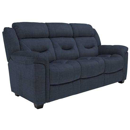 Darley Upholstered Fabric 3 Seater Sofa In Blue_2