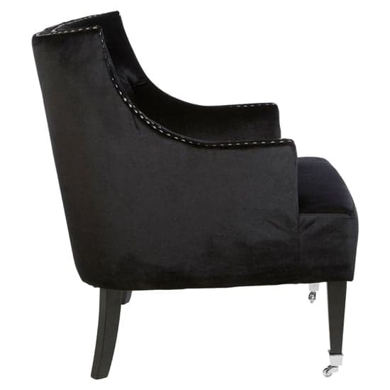 Darligo Upholstered Velvet Armchair In Black_3