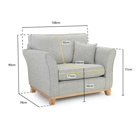 Darrin Fabric Armchair In Grey_6